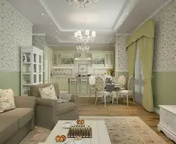 Інтэр'ер кухні дзіцячай і гасцінай