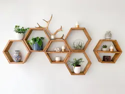 Honeycomb Shelves In The Kitchen Interior
