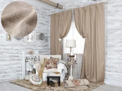 Matting curtains in the bedroom interior