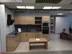 Дуб небраска ў інтэр'еры кухні