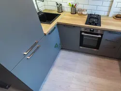 Дуб небраска в интерьере кухни