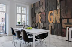 Loft mətbəx interyeri üçün rəsmlər