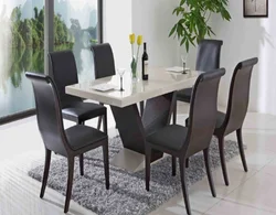 Gray chairs for the kitchen in the interior