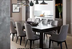 Gray chairs for the kitchen in the interior