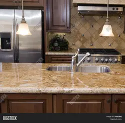 Giallo Marble Countertop In The Kitchen Interior