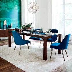 Blue Chairs For The Kitchen In The Interior