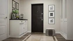 White Entrance Door In The Hallway Interior