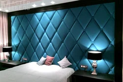 Soft wall panels in the living room interior