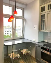 Interior window in the kitchen in Khrushchev