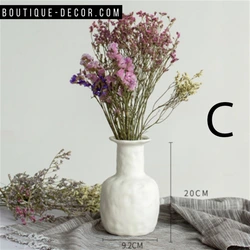 Vase for dried flowers in the living room interior