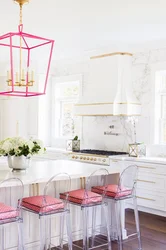 Pink Chairs For The Kitchen In The Interior