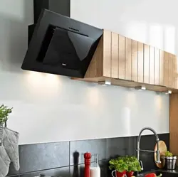 Стеклянная вытяжка для кухни в интерьере