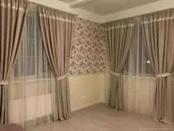 Matting curtains in the kitchen interior