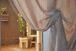 Matting curtains in the kitchen interior
