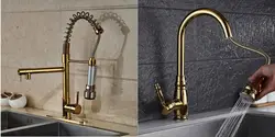 Bronze faucet for kitchen interior