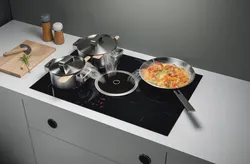 Electric hob in the kitchen interior