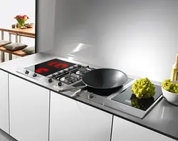 Electric hob in the kitchen interior