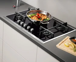Electric hob in the kitchen interior