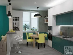 Gray And Emerald In The Kitchen Interior