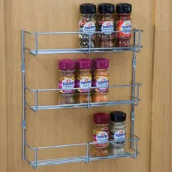 Shelf for spices in the kitchen interior