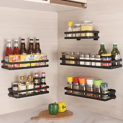 Shelf for spices in the kitchen interior