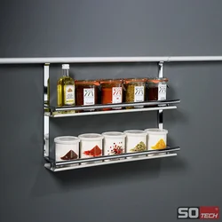 Shelf for spices in the kitchen interior