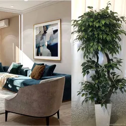 Artificial flowers for the interior in the hallway