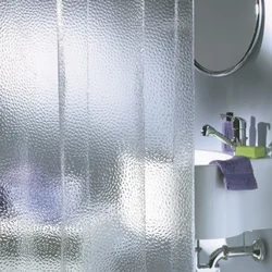 Black curtain for the bathroom in the interior