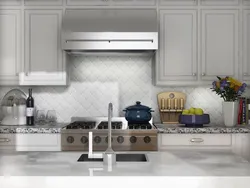 Arabesque apron for kitchen interior