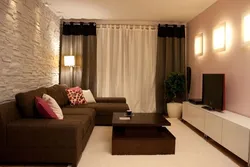 Künc ağ divan ilə qonaq otağı daxili