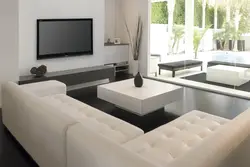 Интерьер Гостиной С Угловым Белым Диваном