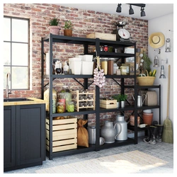 IKEA kitchen shelves in the interior