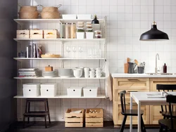 İnteryerdə IKEA mətbəx rəfləri