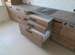 Mətbəx interyerində Halifax palıd qalay