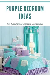 Pink and blue in the bedroom interior