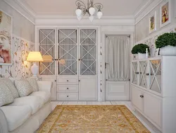 Classic wardrobe in the living room in the interior