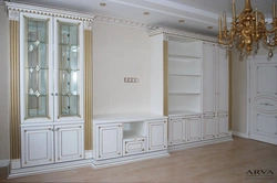 Classic Wardrobe In The Living Room In The Interior