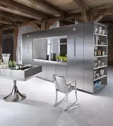 Metal And Glass In The Kitchen Interior