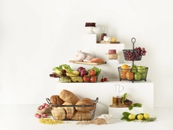 Vegetables and fruits for kitchen interior