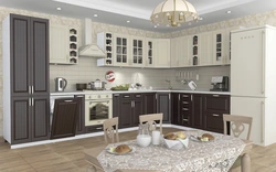 Kitchen interior center London oak cream