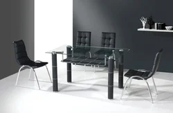 Table With Black Legs In The Kitchen Interior