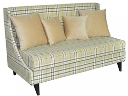 Sofa with one armrest in the living room interior