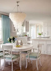 Table And Chairs In The Interior Of The Kitchen Living Room