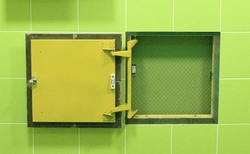 Hatches for tiles in the bathroom in the interior