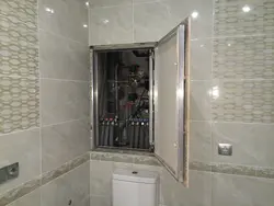 Hatches for tiles in the bathroom in the interior