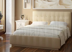 Кат беж бо headboard нарм дар дохили хоб