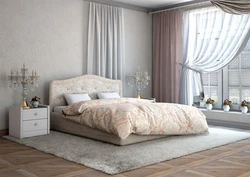 Кат беж бо headboard нарм дар дохили хоб