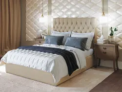 Кат беж бо headboard нарм дар дохили хоб