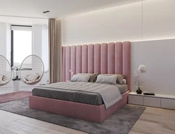 Кат беж бо headboard нарм дар дохили хоб