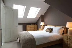 Semi-attic bedroom design